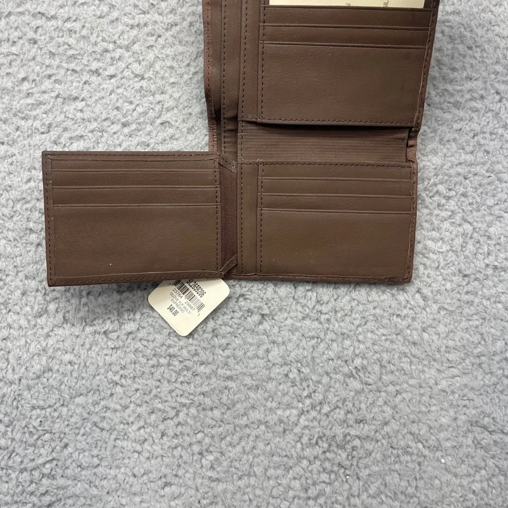 Fossil SL2659206 Womens Glove Flap Multi Espresso Brown‎ Leather Trifold Wallet